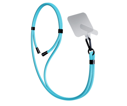 Etui do telefonów 3MK Sznurek do Etui EasyClip Light Blue (black) 5903108568654